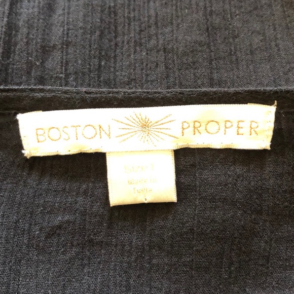 Boston Proper semi sheer gauze crochet detail top - Picture 9 of 11